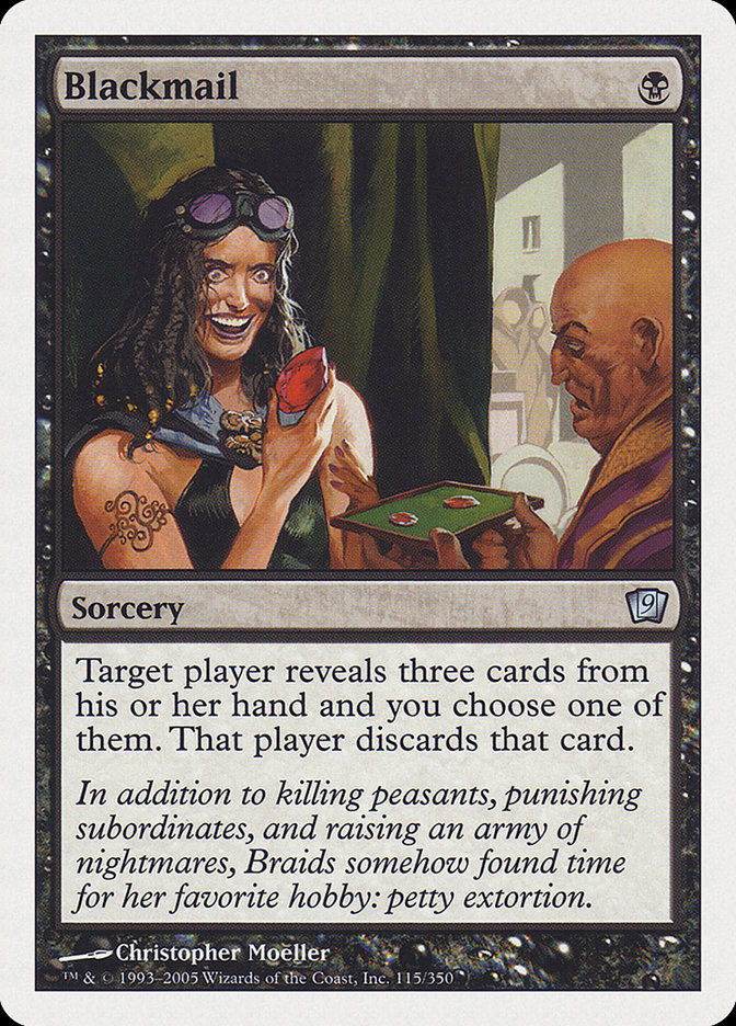 Blackmail – Uncommon Magic: The Gathering card from Ninth Edition (#115)