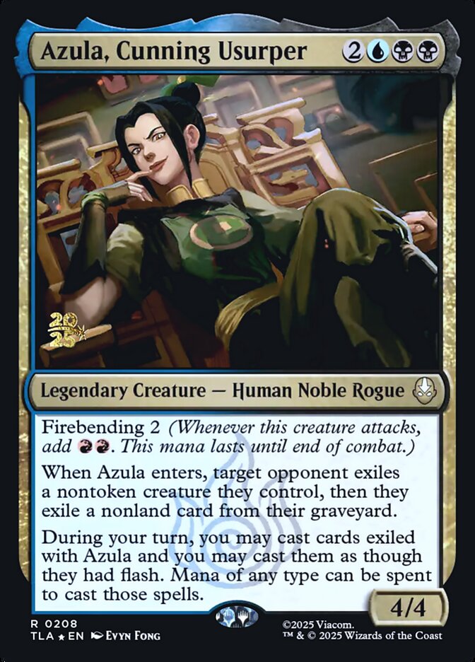 Azula, Cunning Usurper – Rare Magic: The Gathering card from Avatar: The Last Airbender Promos (#208s)