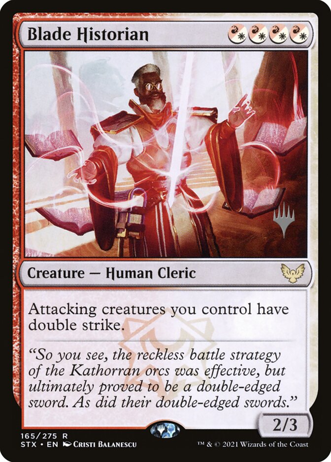 Blade Historian – Rare Magic: The Gathering card from Strixhaven: School of Mages Promos (#165p)