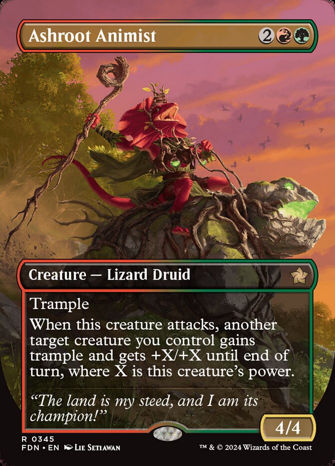 Ashroot Animist – Rare Magic: The Gathering card from Foundations (#345)