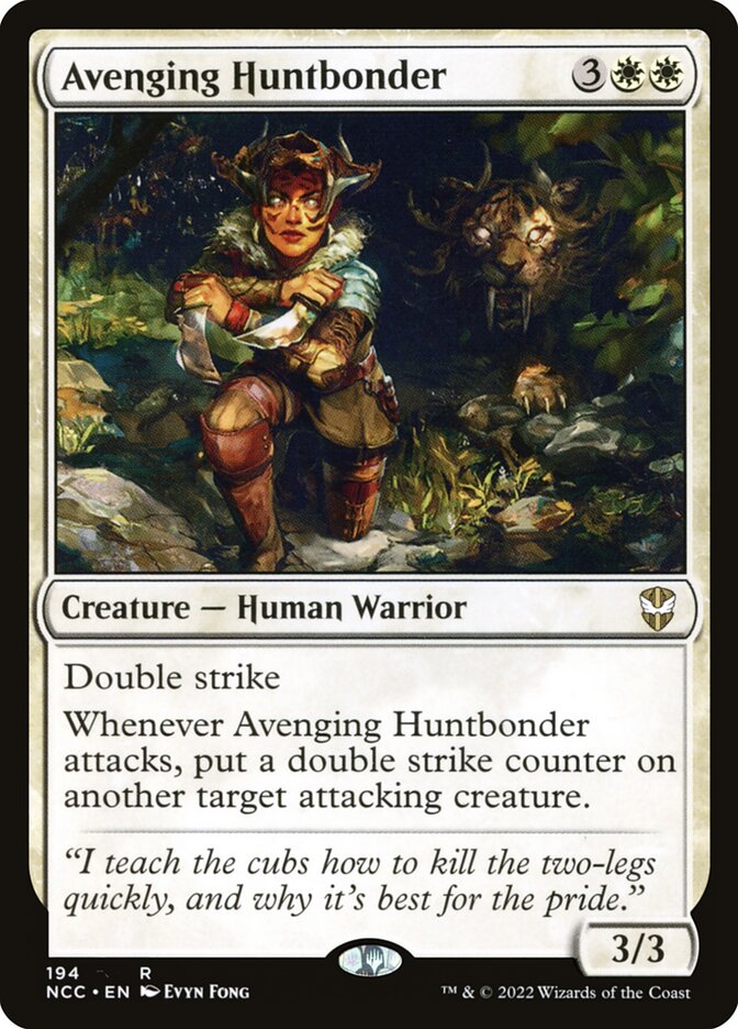 Avenging Huntbonder – Rare Magic: The Gathering card from New Capenna Commander (#194)