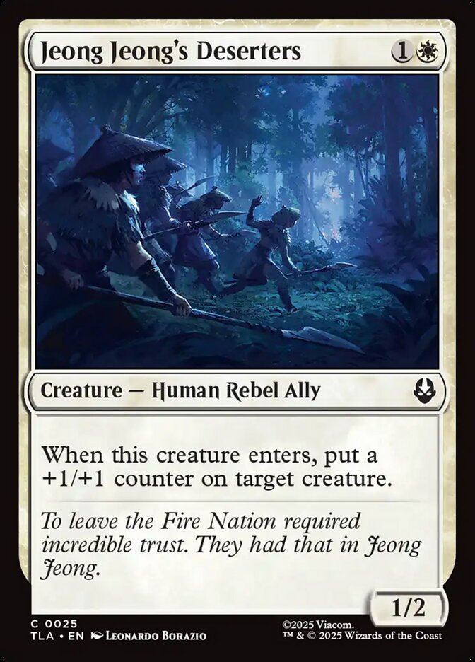 Jeong Jeong's Deserters – Common Magic: The Gathering card from Avatar: The Last Airbender (#25)