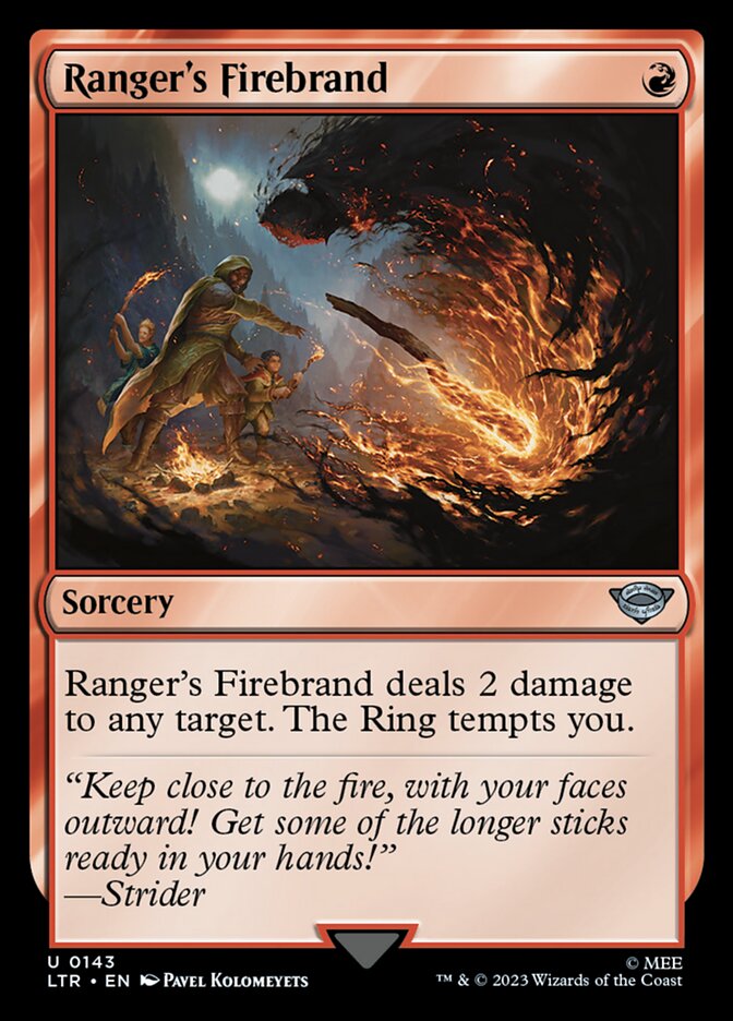 Ranger's Firebrand – Uncommon Magic: The Gathering card from The Lord of the Rings: Tales of Middle-earth (#143)
