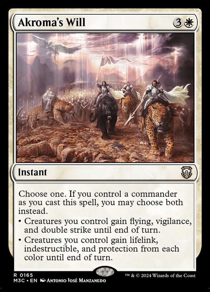 Akroma's Will – Rare Magic: The Gathering card from Modern Horizons 3 Commander (#165)