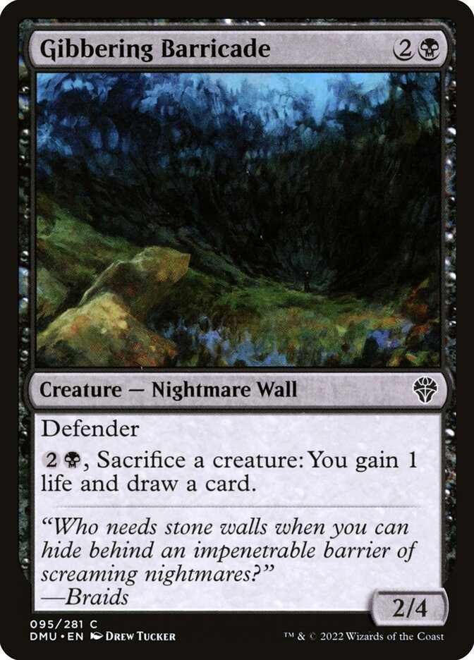 Gibbering Barricade – Common Magic: The Gathering card from Dominaria United (#95)