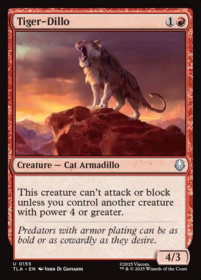 Tiger-Dillo – Uncommon Magic: The Gathering card from Avatar: The Last Airbender (#155)