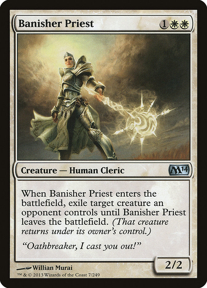 Banisher Priest – Uncommon Magic: The Gathering card from Magic 2014 (#7)