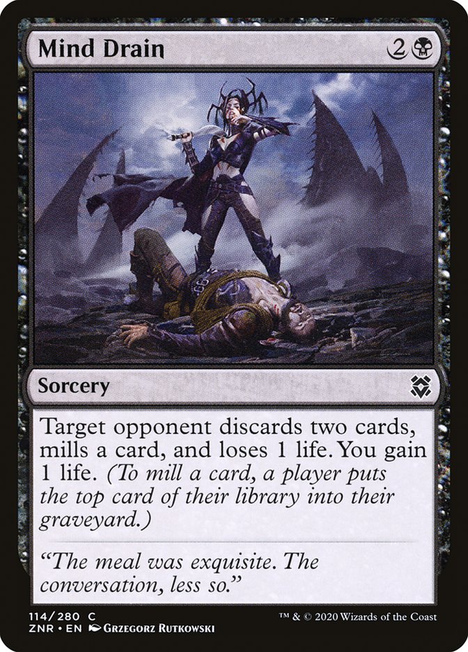 Mind Drain – Common Magic: The Gathering card from Zendikar Rising (#114)