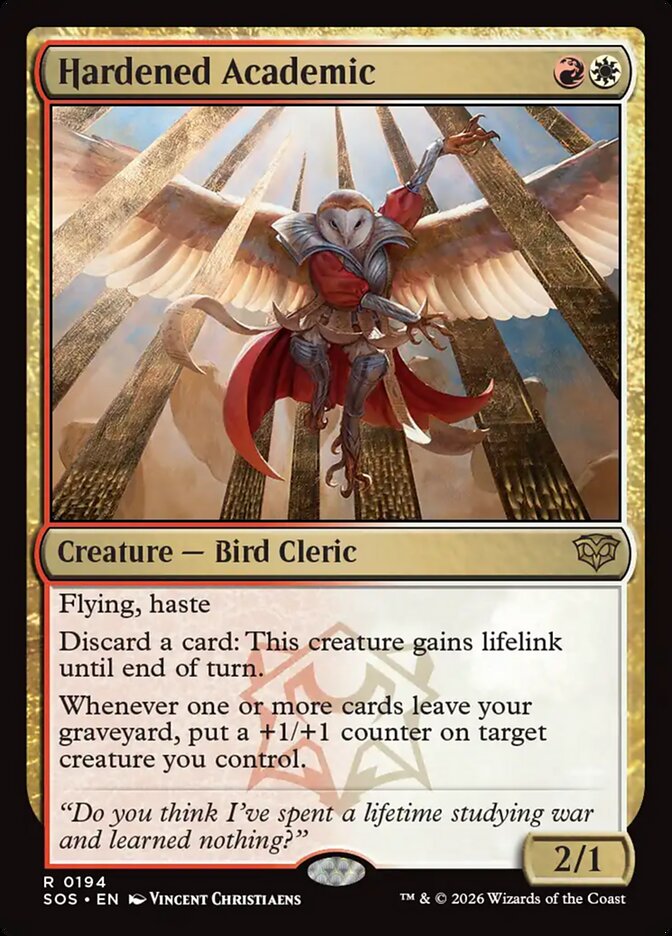 Hardened Academic – Rare Magic: The Gathering card from Secrets of Strixhaven (#194)