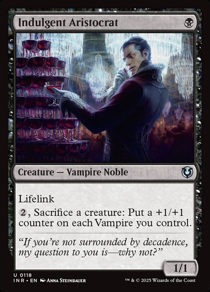 Indulgent Aristocrat – Uncommon Magic: The Gathering card from Innistrad Remastered (#118)