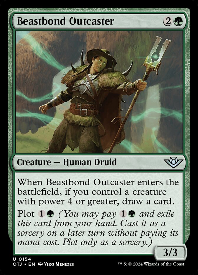 Beastbond Outcaster – Uncommon Magic: The Gathering card from Outlaws of Thunder Junction (#154)