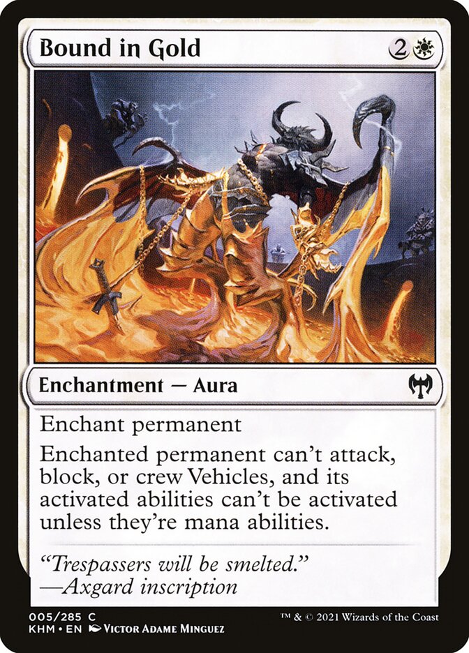 Bound in Gold – Common Magic: The Gathering card from Kaldheim (#5)