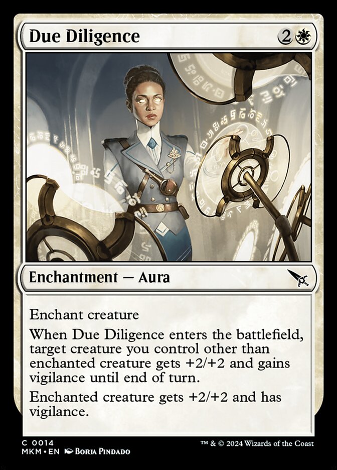 Due Diligence – Common Magic: The Gathering card from Murders at Karlov Manor (#14)