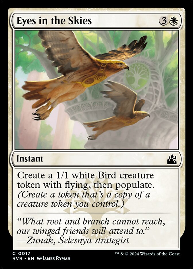 Eyes in the Skies – Common Magic: The Gathering card from Ravnica Remastered (#17)
