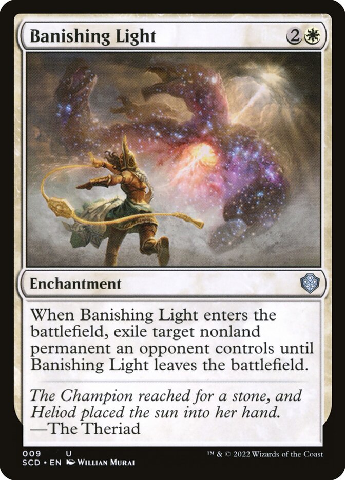 Banishing Light – Uncommon Magic: The Gathering card from Starter Commander Decks (#9)
