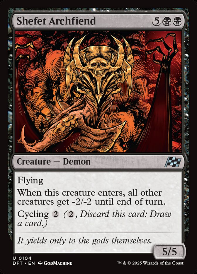 Shefet Archfiend – Uncommon Magic: The Gathering card from Aetherdrift (#104)
