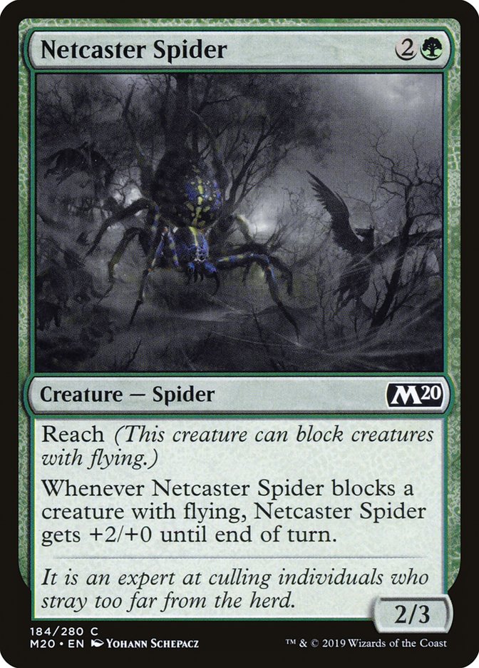 Netcaster Spider – Common Magic: The Gathering card from Core Set 2020 (#184)