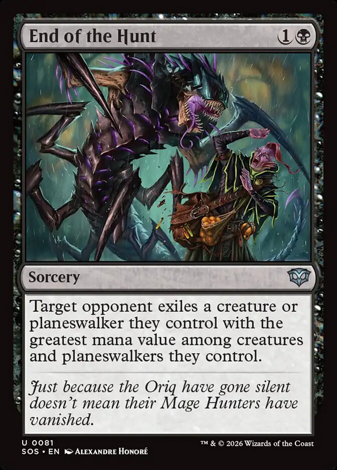 End of the Hunt – Uncommon Magic: The Gathering card from Secrets of Strixhaven (#81)