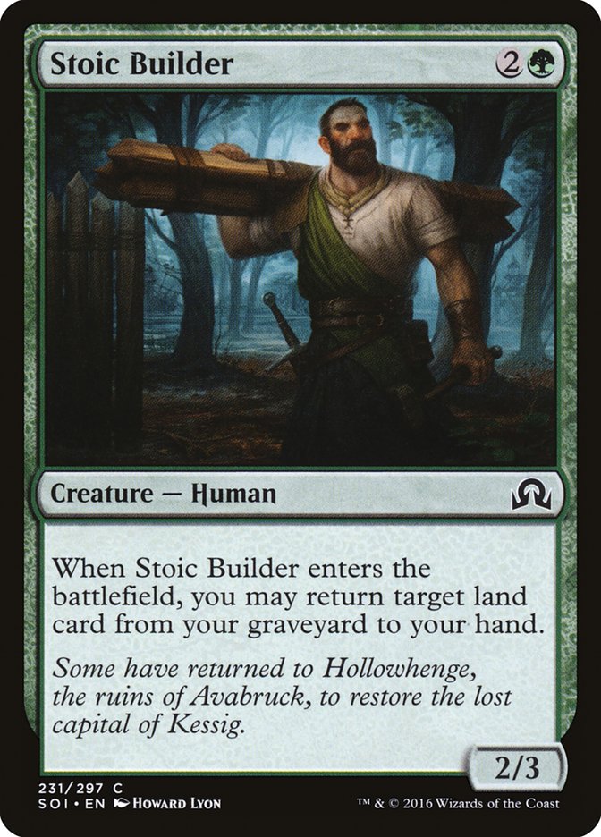 Stoic Builder – Common Magic: The Gathering card from Shadows over Innistrad (#231)