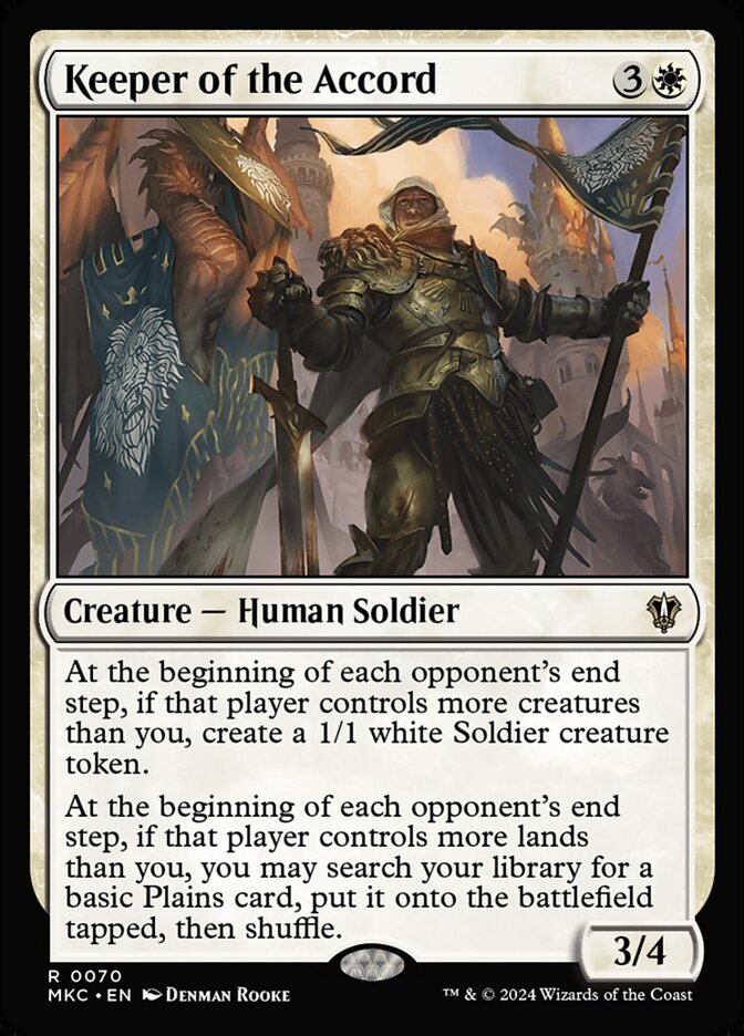Keeper of the Accord – Rare Magic: The Gathering card from Murders at Karlov Manor Commander (#70)