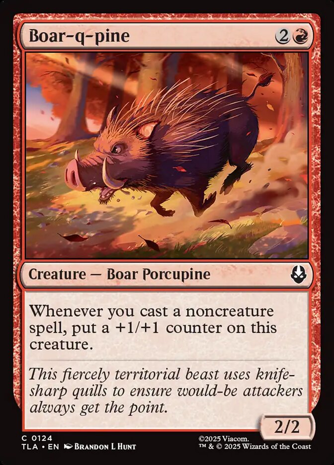 Boar-q-pine – Common Magic: The Gathering card from Avatar: The Last Airbender (#124)