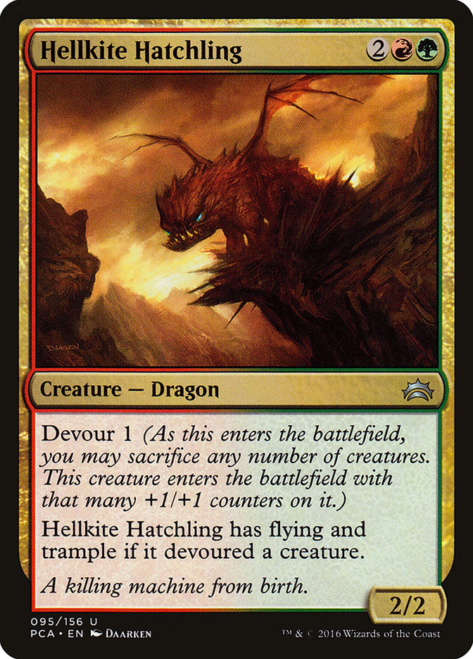 Hellkite Hatchling – Uncommon Magic: The Gathering card from Planechase Anthology (#95)