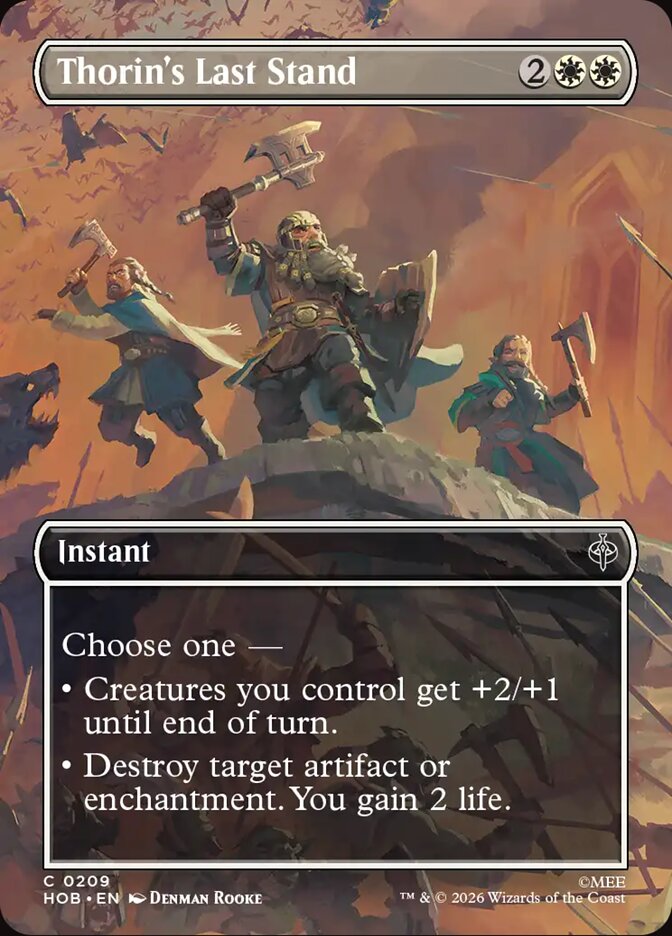 Thorin's Last Stand – Common Magic: The Gathering card from The Hobbit (#209)