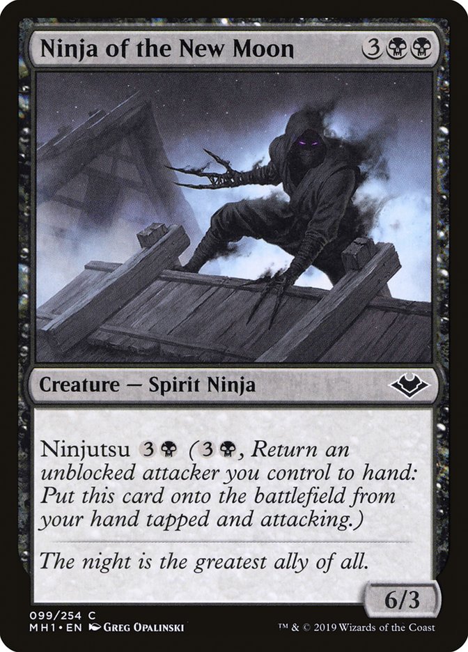 Ninja of the New Moon – Common Magic: The Gathering card from Modern Horizons (#99)