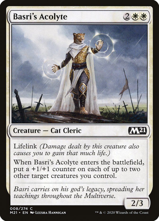 Basri's Acolyte – Common Magic: The Gathering card from Core Set 2021 (#8)