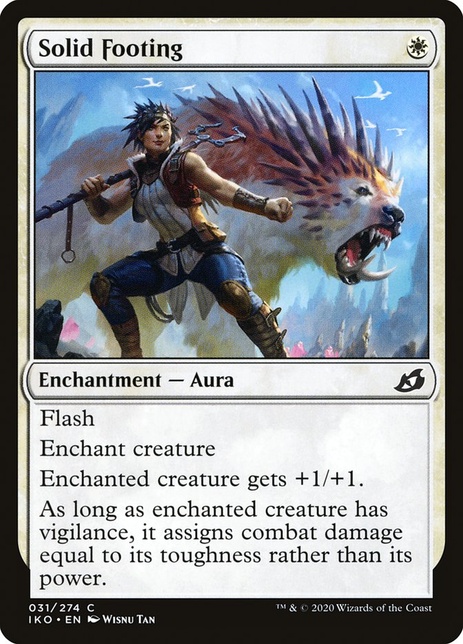 Solid Footing – Common Magic: The Gathering card from Ikoria: Lair of Behemoths (#31)