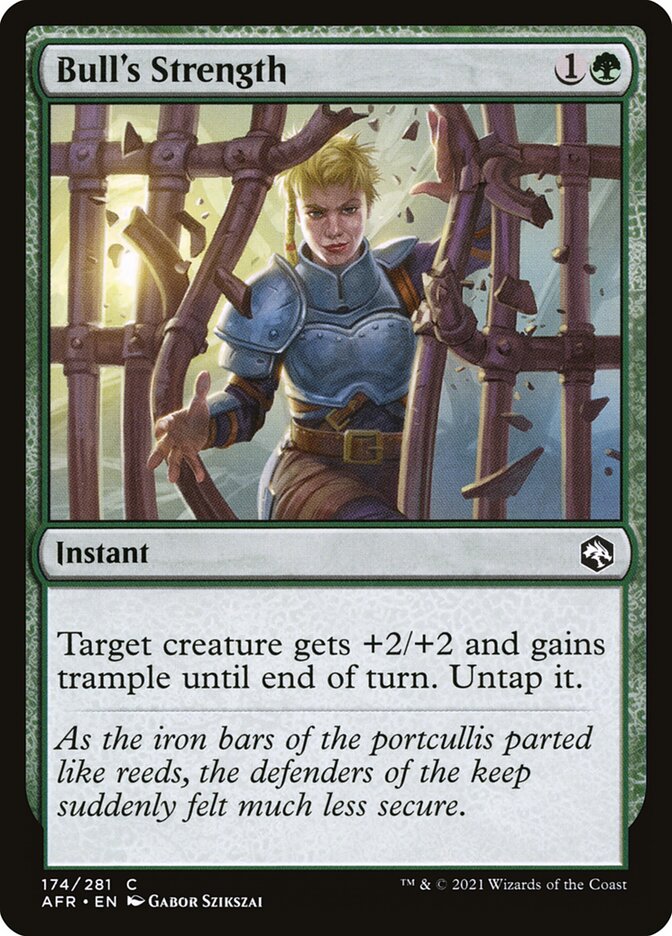 Bull's Strength – Common Magic: The Gathering card from Adventures in the Forgotten Realms (#174)