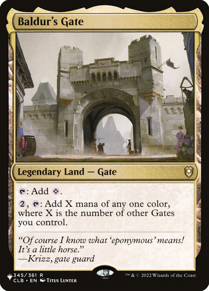 Baldur's Gate – Rare Magic: The Gathering card from The List (#CLB-345)