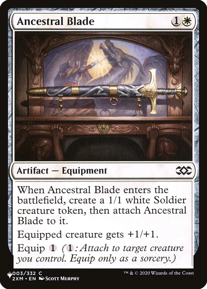 Ancestral Blade – Common Magic: The Gathering card from The List (#2XM-3)