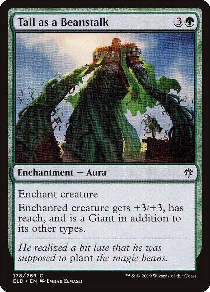 Tall as a Beanstalk – Common Magic: The Gathering card from Throne of Eldraine (#178)