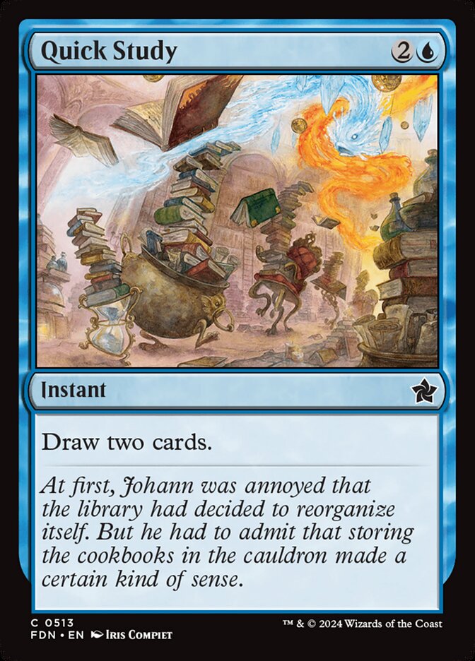 Quick Study – Common Magic: The Gathering card from Foundations (#513)