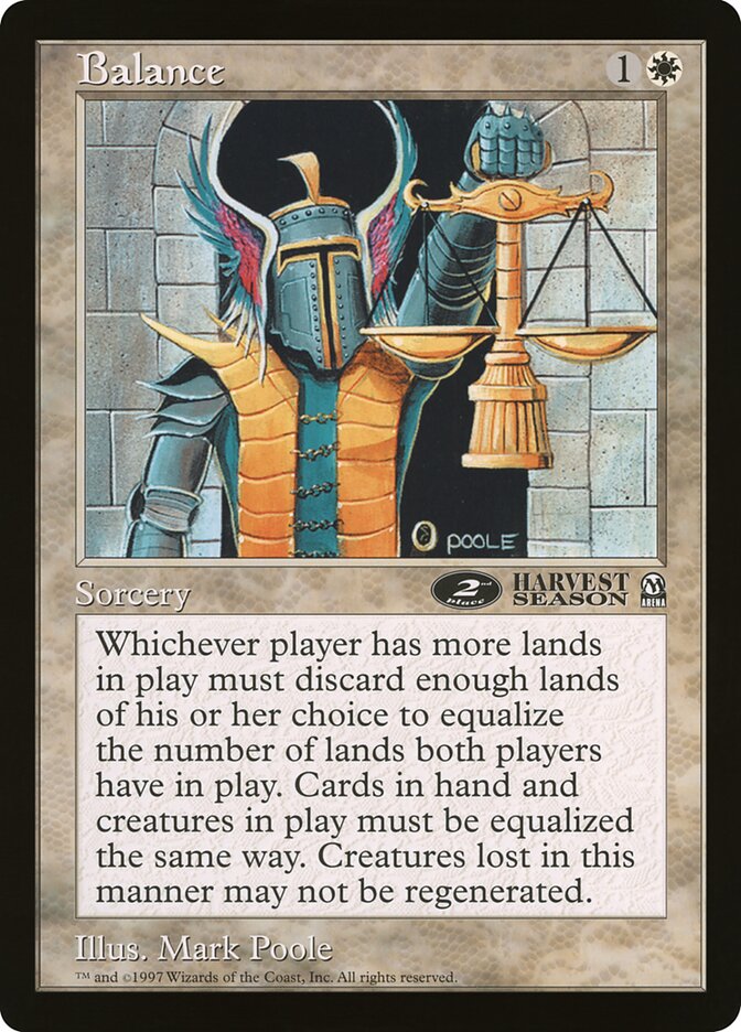 Balance – Rare Magic: The Gathering card from Oversized League Prizes (#17)