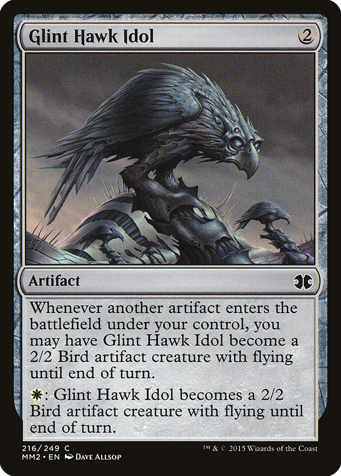 Glint Hawk Idol – Common Magic: The Gathering card from Modern Masters 2015 (#216)