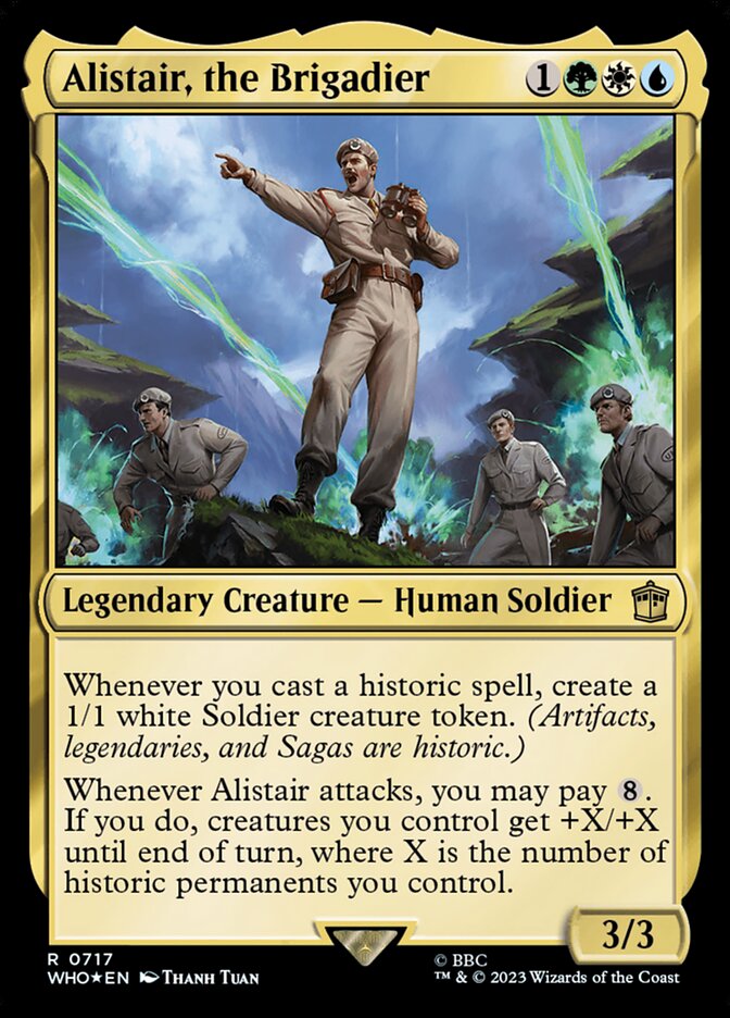 Alistair, the Brigadier – Rare Magic: The Gathering card from Doctor Who (#717)