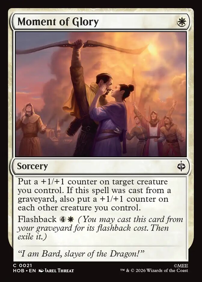 Moment of Glory – Common Magic: The Gathering card from The Hobbit (#21)