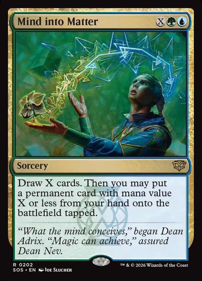 Mind into Matter – Rare Magic: The Gathering card from Secrets of Strixhaven (#202)