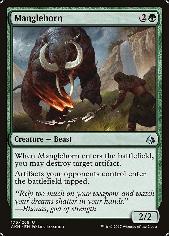 Manglehorn – Uncommon Magic: The Gathering card from Amonkhet (#175)