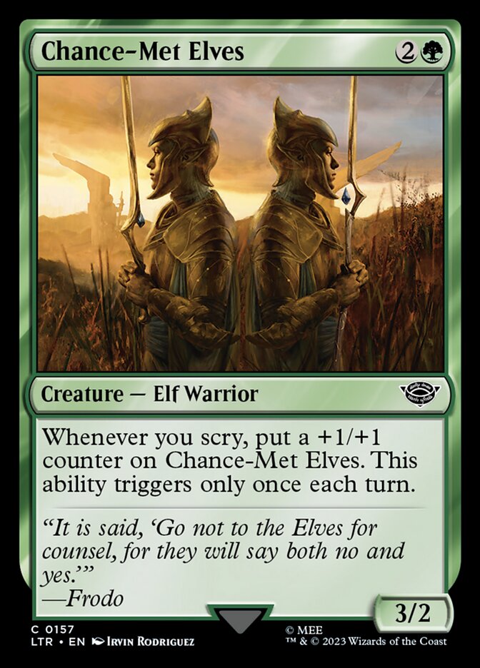 Chance-Met Elves – Common Magic: The Gathering card from The Lord of the Rings: Tales of Middle-earth (#157)