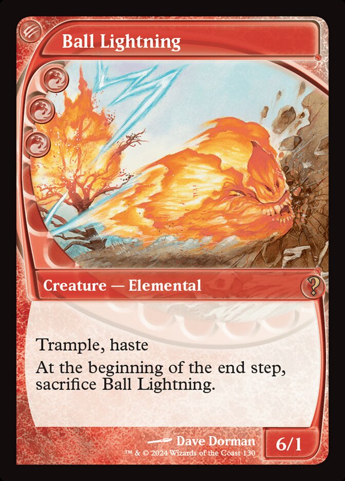 Ball Lightning – Rare Magic: The Gathering card from Mystery Booster 2 (#130)