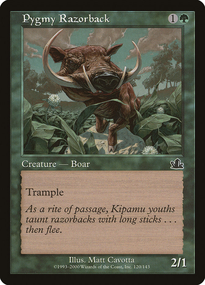 Pygmy Razorback – Common Magic: The Gathering card from Prophecy (#120)