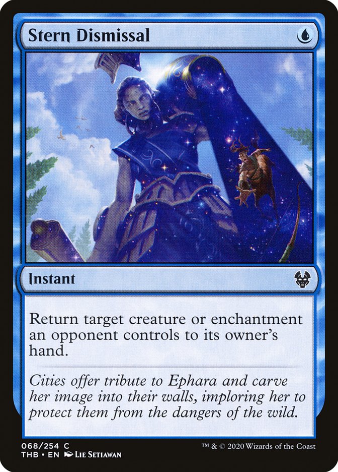 Stern Dismissal – Common Magic: The Gathering card from Theros Beyond Death (#68)