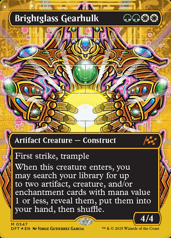 Brightglass Gearhulk – Mythic Magic: The Gathering card from Aetherdrift (#547)