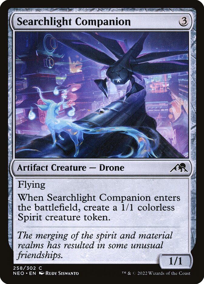 Searchlight Companion – Common Magic: The Gathering card from Kamigawa: Neon Dynasty (#258)