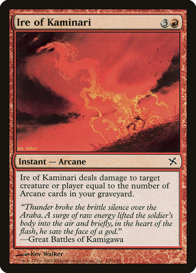 Ire of Kaminari – Common Magic: The Gathering card from Betrayers of Kamigawa (#109)