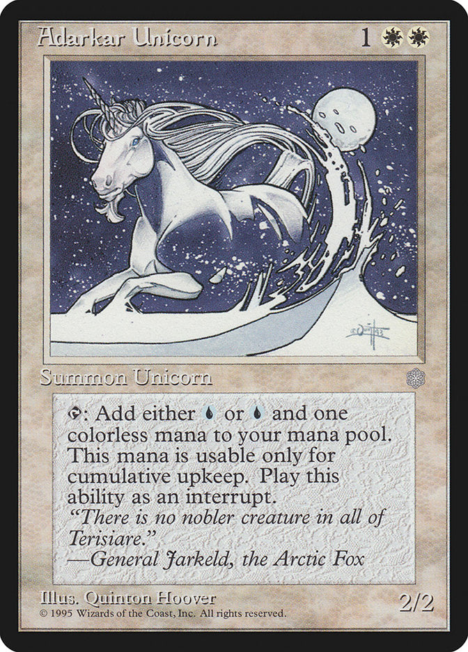 Adarkar Unicorn – Common Magic: The Gathering card from Ice Age (#1)