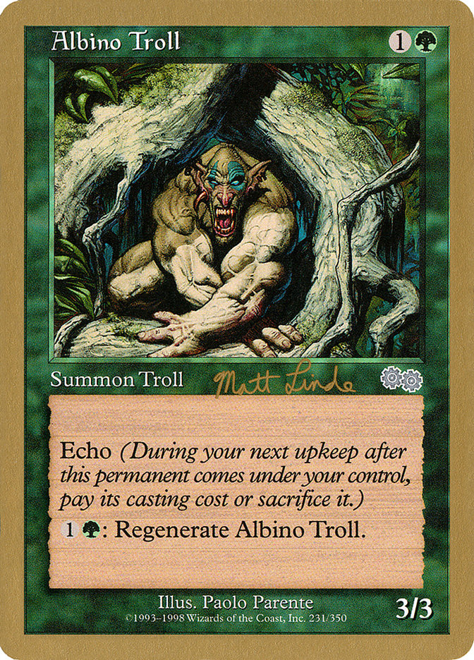 Albino Troll – Uncommon Magic: The Gathering card from World Championship Decks 1999 (#ml231)